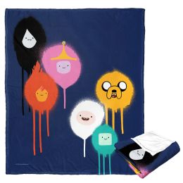 Adventure Time Silk Touch Throw Blanket, 50" x 60", Spray Painted Group