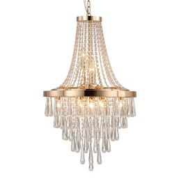 Gold Crystal Chandeliers,Large Contemporary Luxury Ceiling Lighting for Living Room Dining Room Bedroom Hallway