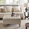 [Only support Drop Shipping Buyer] Lindsey Tufted Square Cocktail Ottoman