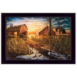 "Days Not Forgotten" By Jim Hansen; Printed Wall Art; Ready To Hang Framed Poster; Black Frame