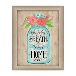 "You're Home Now" By Deb Strain; Printed Wall Art; Ready To Hang Framed Poster; Beige Frame