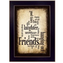 "Friends I" By Susan Ball; Printed Wall Art; Ready To Hang Framed Poster; Black Frame