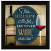 "Leftover Wine" By Mollie B.; Printed Wall Art; Ready To Hang Framed Poster; Black Frame