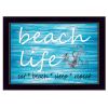 "Beach Life" By Cindy Jacobs; Printed Wall Art; Ready To Hang Framed Poster; Black Frame