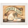 "Powder Room" by Becca Barton; Ready to Hang Framed Print; White Frame