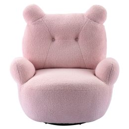 Orisfur. Swivel Accent Chair; Teddy Short Plush Particle Velvet Armchair; 360 Degree Swivel Barrel Chair for Living Room; Hotel; Bedroom; Office; Loun