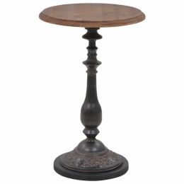 End Table Solid Fir Wood 15.7" x25.2" Brown