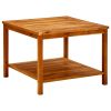 Coffee Table 23.6"x23.6"x17.7" Solid Acacia Wood