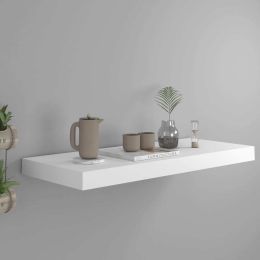 Floating Wall Shelf White 23.6"x9.3"x1.5" MDF