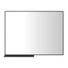 40x30 Inch Modern Black Bathroom Mirror With Storage Rack Aluminum Frame Rectangular Decorative Wall Mirrors for Living Room Bedroom