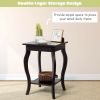 Set of 2 Side Table End Table Night Stand with Shelf