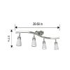 6.69" 4 Light Satin Nickel Step Head Fixed Track Lighting Set