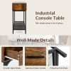 2 Drawers Console Table with Metal Frame for Living Room