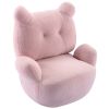 Orisfur. Swivel Accent Chair; Teddy Short Plush Particle Velvet Armchair; 360 Degree Swivel Barrel Chair for Living Room; Hotel; Bedroom; Office; Loun