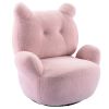 Orisfur. Swivel Accent Chair; Teddy Short Plush Particle Velvet Armchair; 360 Degree Swivel Barrel Chair for Living Room; Hotel; Bedroom; Office; Loun