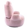 Orisfur. Swivel Accent Chair; Teddy Short Plush Particle Velvet Armchair; 360 Degree Swivel Barrel Chair for Living Room; Hotel; Bedroom; Office; Loun