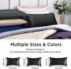 (2 Pack Black,Standard 20"x26")Silk Pillowcase for Hair and Skin,22 Momme 100% Mulberry Silk & Natural Wood Pulp Fiber Grade 6A Double-Sided Silk Pill