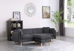 Brayden Dark Gray Fabric Sectional Sofa Chaise