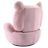 Orisfur. Swivel Accent Chair; Teddy Short Plush Particle Velvet Armchair; 360 Degree Swivel Barrel Chair for Living Room; Hotel; Bedroom; Office; Loun