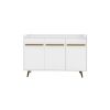 Manhattan Comfort Bradley 53.54 Buffet Stand with 4 Shelves in White