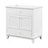 30" Bathroom Vanity Base without Sink; Bathroom Cabinet with Two Doors and One Drawer; White