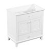 30" Bathroom Vanity Base without Sink; Bathroom Cabinet with Two Doors and One Drawer; White