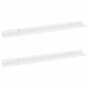 Wall Shelves 2 pcs High Gloss White 31.5"x3.5"x1.2"