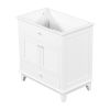 30" Bathroom Vanity Base without Sink; Bathroom Cabinet with Two Doors and One Drawer; White