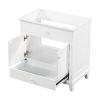 30" Bathroom Vanity Base without Sink; Bathroom Cabinet with Two Doors and One Drawer; White