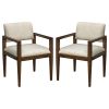 Benson Upholstered Dining Chairs with Arms (Set of 2)