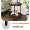 2-Tier Retro End Table with Bottom Shelf