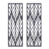 Florian Grey Laser Cut Wood 2-piece Panel Wall Decor Set