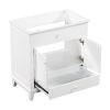 30" Bathroom Vanity Base without Sink; Bathroom Cabinet with Two Doors and One Drawer; White