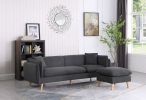 Brayden Dark Gray Fabric Sectional Sofa Chaise