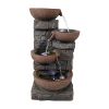 15.7inches Indoor Fountain Cascading Fountain with Led Lights and Pump