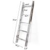 Farmhouse 4.5 Ft Wall Leaning Wood Blanket Quilt Storage Ladder Towel Rack, Bathroom Bedroom Decorative Shelf - Vintage White XH