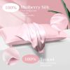 (Pink, King 20"x36", 1 Pack) Silk Pillowcase for Hair and Skin, Lacette 22 Momme 6A Soft Mulberry Silk Pillowcase with Hidden Zipper, 600 Thread Count