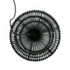 11'' 8 Lights Black PE Woven