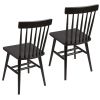 Better Homes & Gardens Gerald Classic Black Wood Dining Chairs, Set of 2