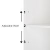 Single Door Mirror Indoor Bathroom Wall Mounted Cabinet Shelf White