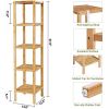 5 Tier Bathroom Shelf Wood Corner Rack Bamboo Multifunctional Storage Rack