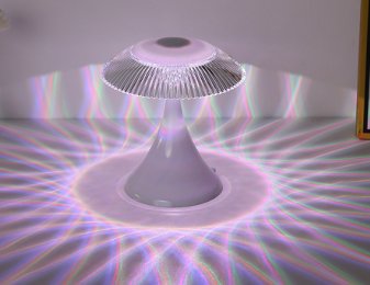 Modern Minimalist Atmosphere Sun Flower Night Light Crystal Table Lamp Home Decoration Crystal Atmosphere Table Lamp Rechargeable Outdoor Table Lamp (Light: RGB, Color: White)