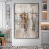 Large Size Abstract Oil Painting Beige Gold Brown Wall Art Canvas Modern Abstract Picture Home Decoration Decor Oversized Scandinavian Art