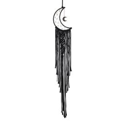 1pc Black Moon Decor Dream Catcher; Hanging Dream Catcher; Wall Decor Valentine's Day Gifts Birthday Gifts (Color: Black)