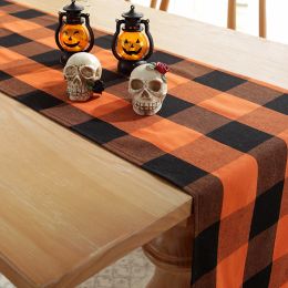 Halloween Tablecloth, Halloween tablecloth rectangular table multi-size, Halloween Castle Ghost washable polyester antique table cover picnic party ou (Color: as Pic, size: 33x150cm)