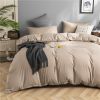 Simple Style Bedding 4 Piece Quilt Cover Sheet Pillowcase Cotton Spring Summer Autumn Winter Solid Two-color Student Dormitory