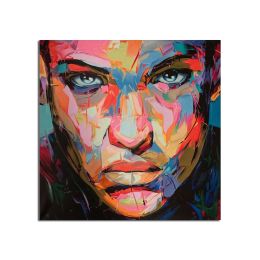 100% Hand Painted Modern Francoise Nielly Face Oil Painting Minimalist Wall Art Home Decor On Canvas For Living Room No Frame (size: 150x150cm)