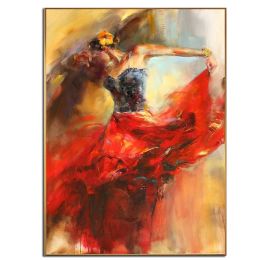 Ha's Art 100% Hand Painted Abstract Oil Painting Wall Art Modern Beautiful Dancing Girl Picture Canvas Home Decor For Living Room Bedroom No Frame (size: 150x220cm)