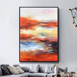 100% Hand Painted Abstract scenery Oil Painting On Canvas Wall Art Frameless Picture Decoration For Live Room Home Decor Gift (size: 50x70cm)