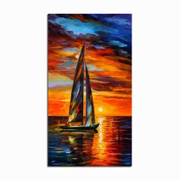 Coloring Poster Hand Painted Oil Painting Landscape For The Living Room Wall Art Home Decoration Abstract Without Frame (size: 40x80cm)